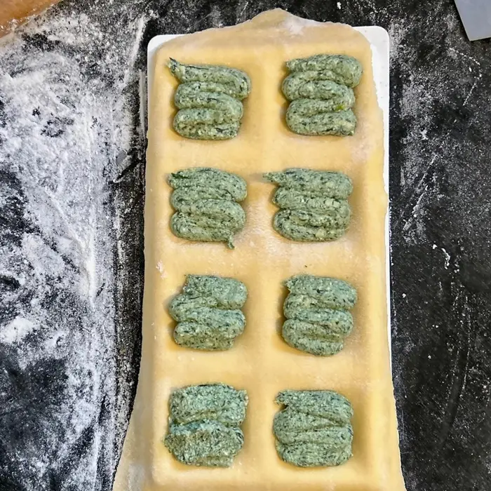 Raviolones de espinaca